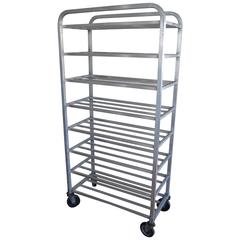 Aluminum Storage Rack on Wheels for Bathroom, Kitchen, Entranceway