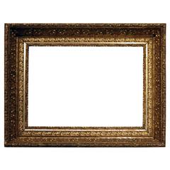 Antique Ornate First Finish Gold Gilt Gesso on Wood Frame, Late 19th Century