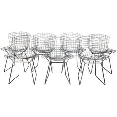 Seven Chrome Harry Bertoia for Knoll Dining Chairs