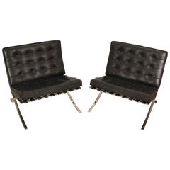 Pair of Mies van der Rohe Barcelona Chairs for Knoll