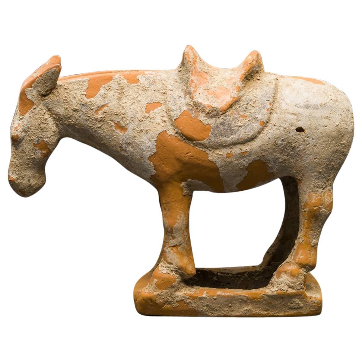 Han Period Terracotta Figure of a Mule For Sale