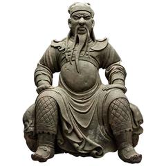 Ming Dynasty Stone Sculpture of Guan Yu