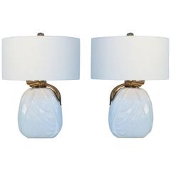 Pair of Ceramic and Brass Table Lamps by Chapman 9