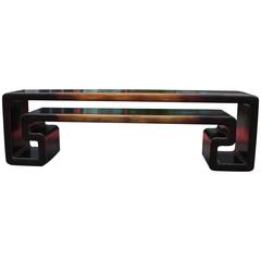 Modern Chinese Scroll Console Table or Bench