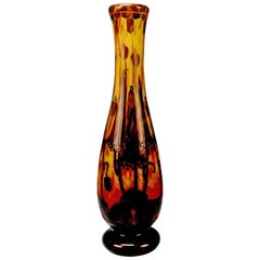 Verreries Schneider Vase Glockenblumen Coupe Campanules Frankreich Art Deco c.1925