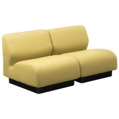 Don Chadwick Gelbes modulares Sofa:: Herman Miller:: Großbritannien:: 1970er Jahre