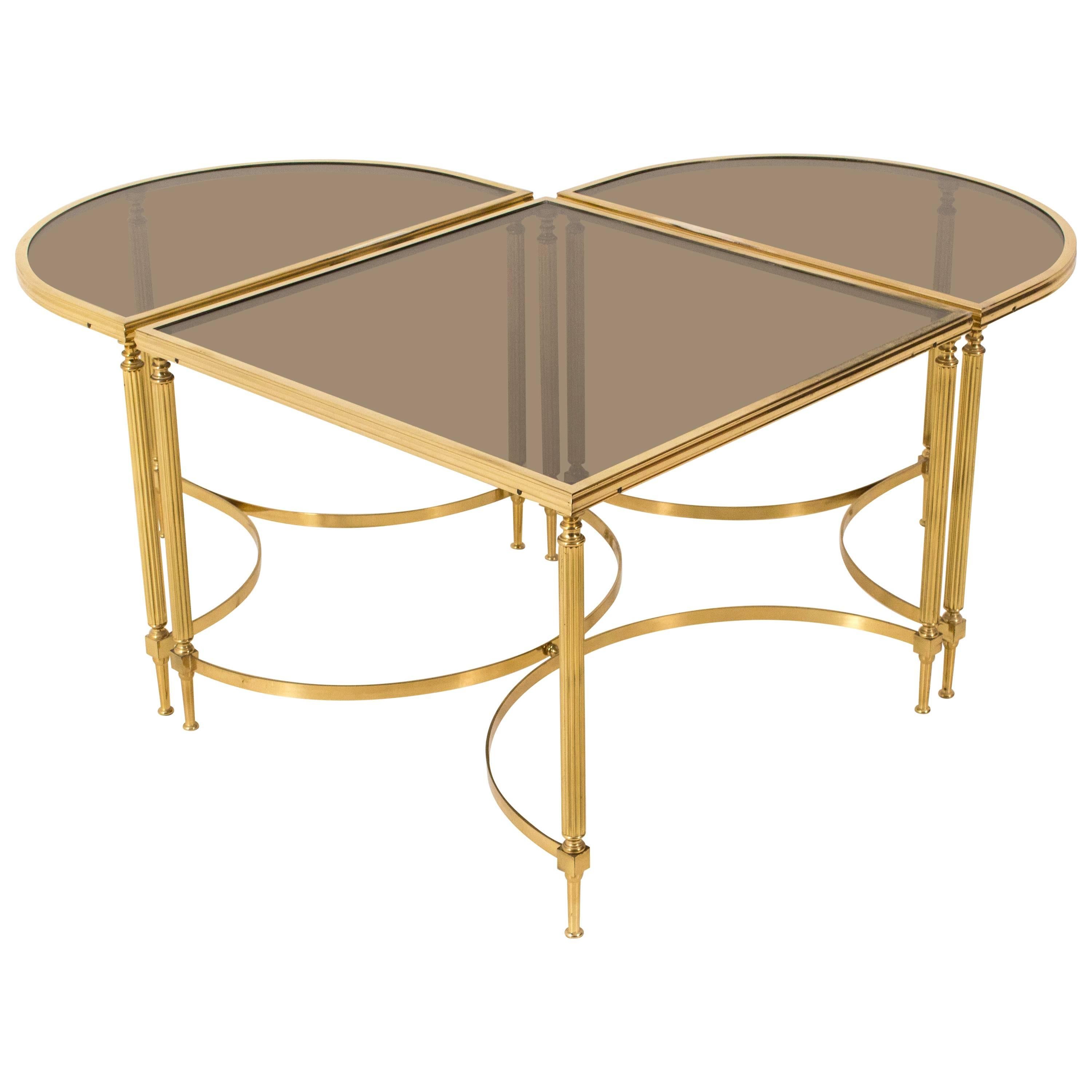 Stunning Hollywood Regency Maison Jansen Three-Piece Cocktail Table