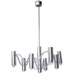 Chrome Chandelier by Sciolari for Boulanger 11