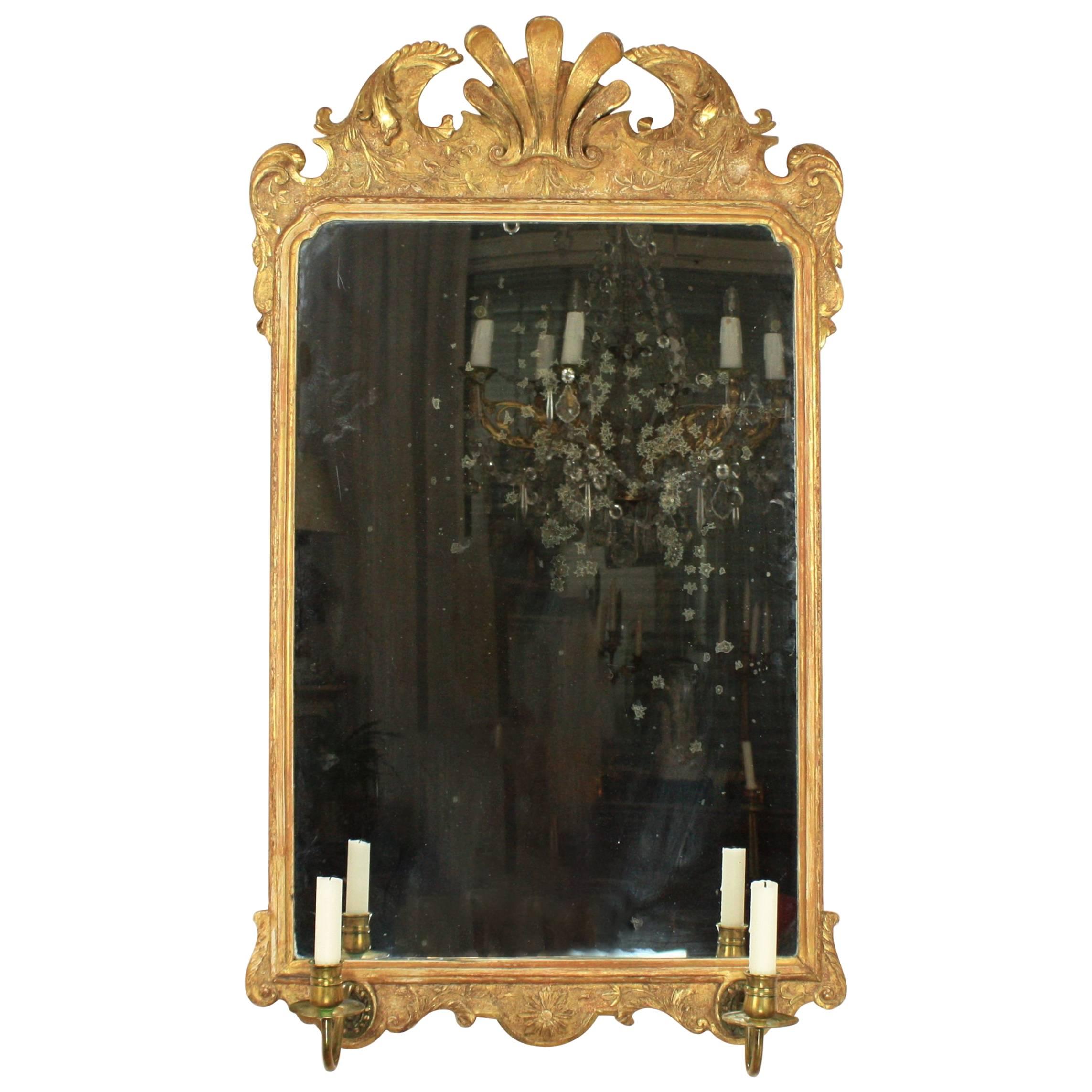 Early 18th Century George I Giltwood Pier Mirror