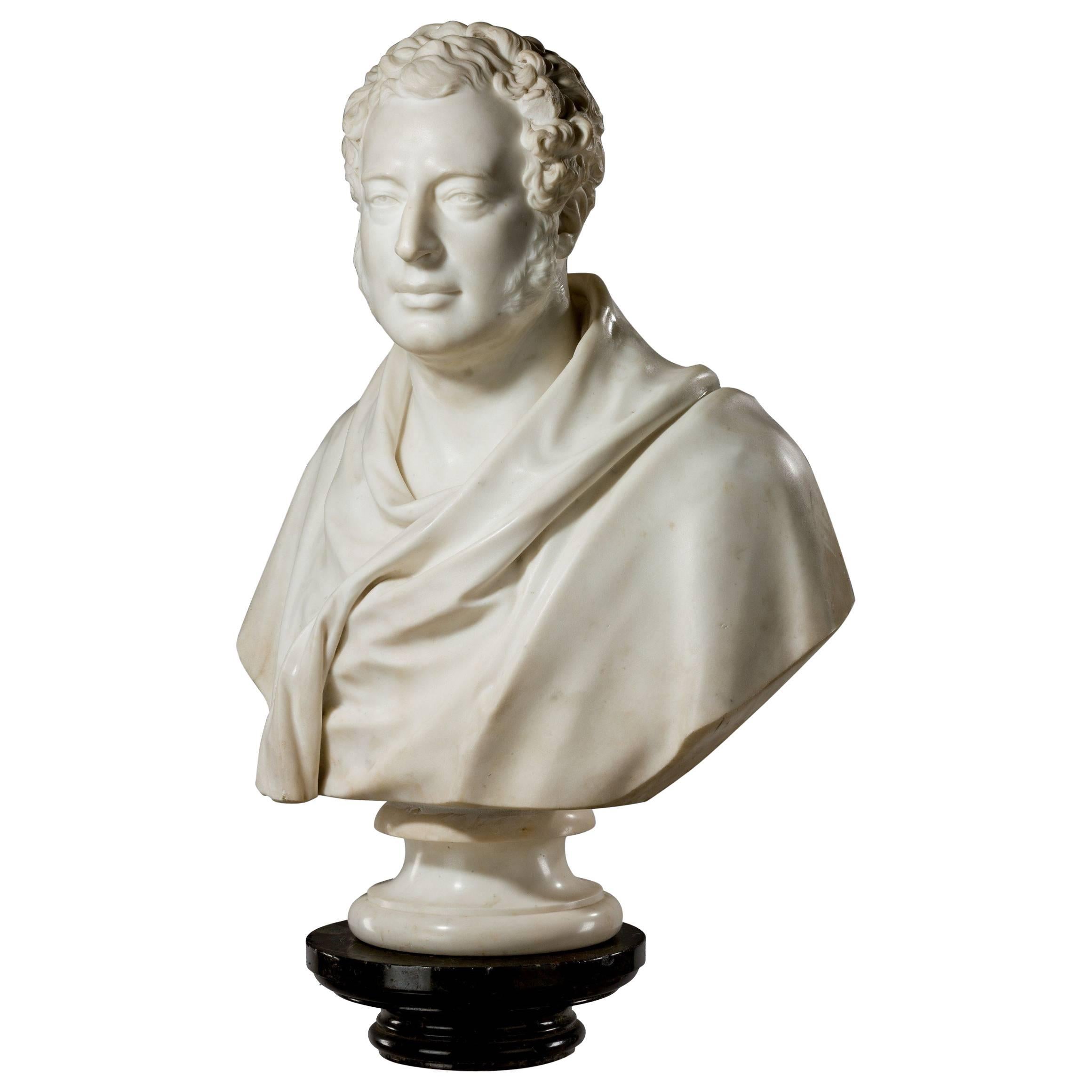 Impressive 19th Century Marble Bust For Sale