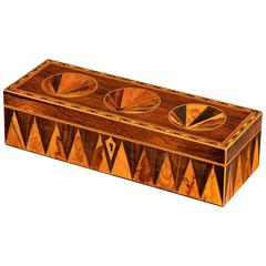 Antique Tunbridge Ware Parquetry Glove Box