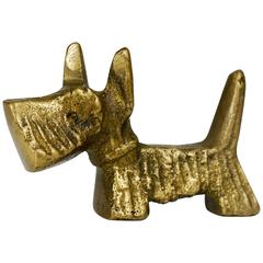 Walter Bosse Scotch Terrier Brass Figurine, Hertha Baller, Austria, 1950s 8