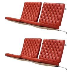 Used Poul Kjærholm "PK 26, " Four Wall-Mounted Sofa Sections