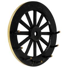 Walter Bosse Modernist Cart Wheel Brass Key Hanger, Hertha Baller, Austria, 1950 3