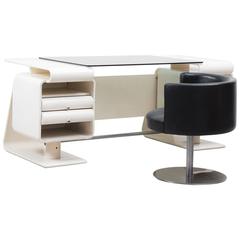 Italian Postmodern Desk and Chair Unknown, 1970s, Italy