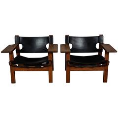 Pair of Borge Mogensen Spanish Chairs