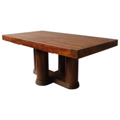 A Fine French Art Deco Rosewood Extendable Dining Table