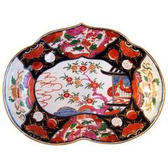 First Period Worcester Porcelain Imari Dish