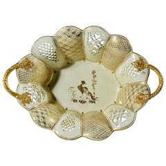 Used English Creamware Pottery Basket, Attributed to Melbourne, James Giles