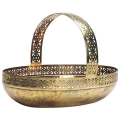 Wmf Jugendstil Brass Reticulated Basket, circa 1905