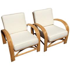 Pair of Mid-Century Bamboo Club Chairs