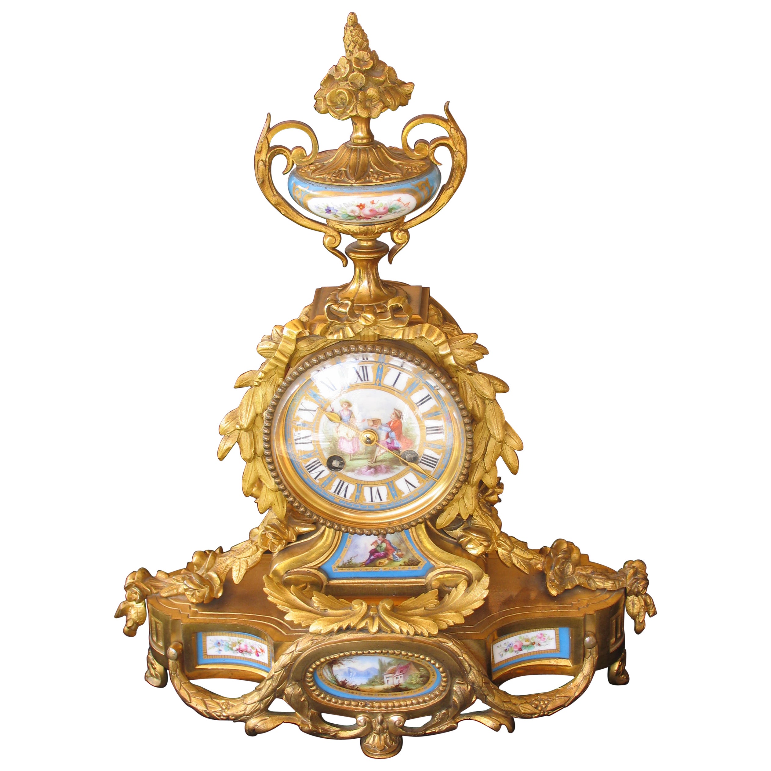 Superb 19th Century French Wall Clock in Louis XV St. For Sale at 1stDibs