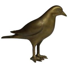 Cast Brass Sculpture of Homing Pigeon