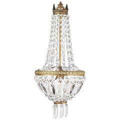 Antique 1910 French Empire Style Crystal Chandelier