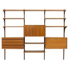 Danish Teakwood Wall Unit, Shelf by Poul Cadovius, 1960s