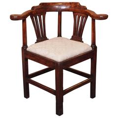 Antique English Corner Chair Antique English Corner Chair