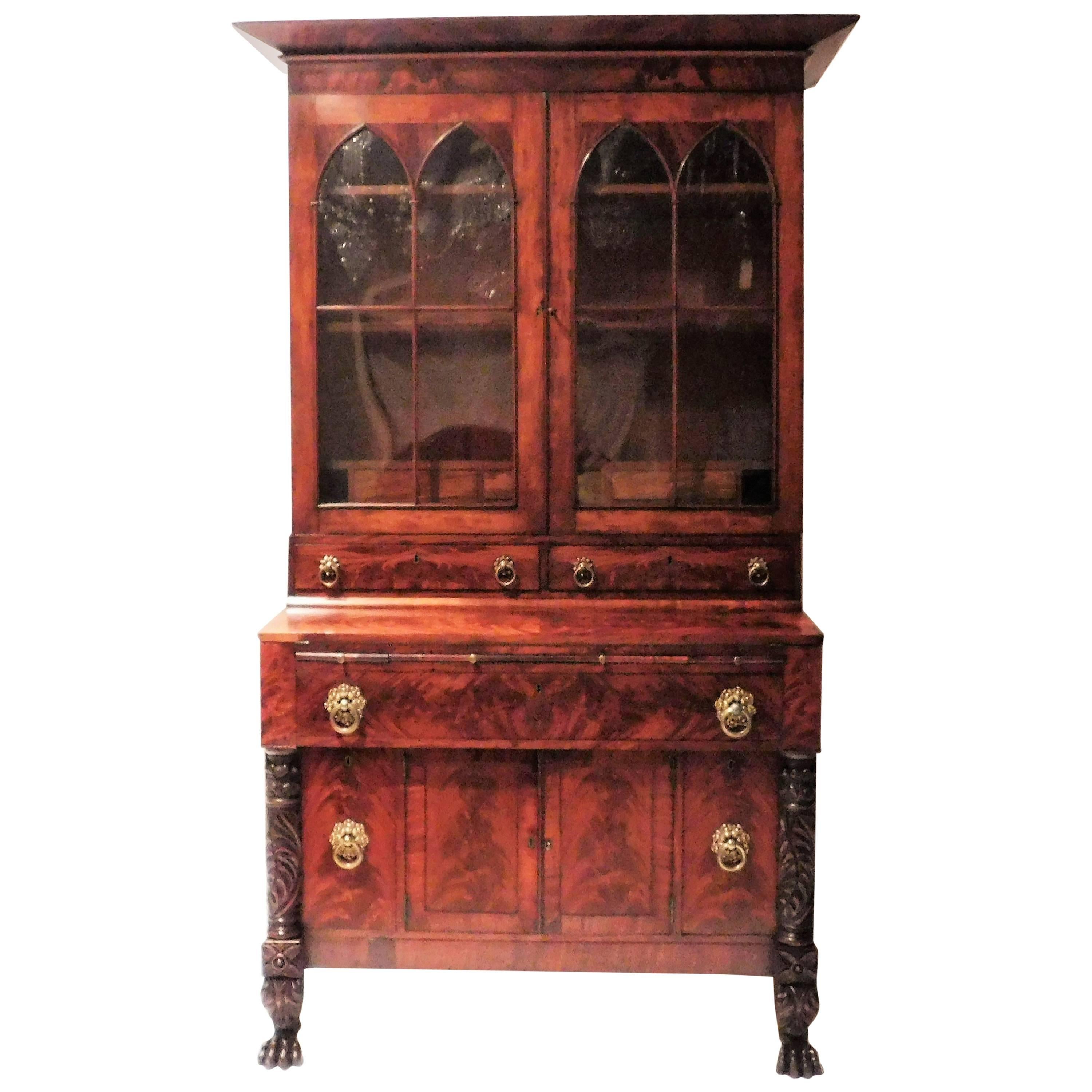 Late Federal Fall Front Secretary, circa 1820, New England