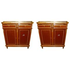 Pair of Maison Jansen Russian Neoclassical Style Cabinets 11