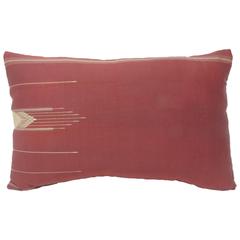 19th Century Persian Red Cotton Decorative Bolster Pillow