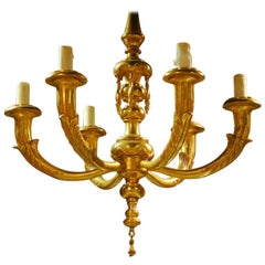 Monumental Giltwood Six-Light Chandelier by Rose Tarlow