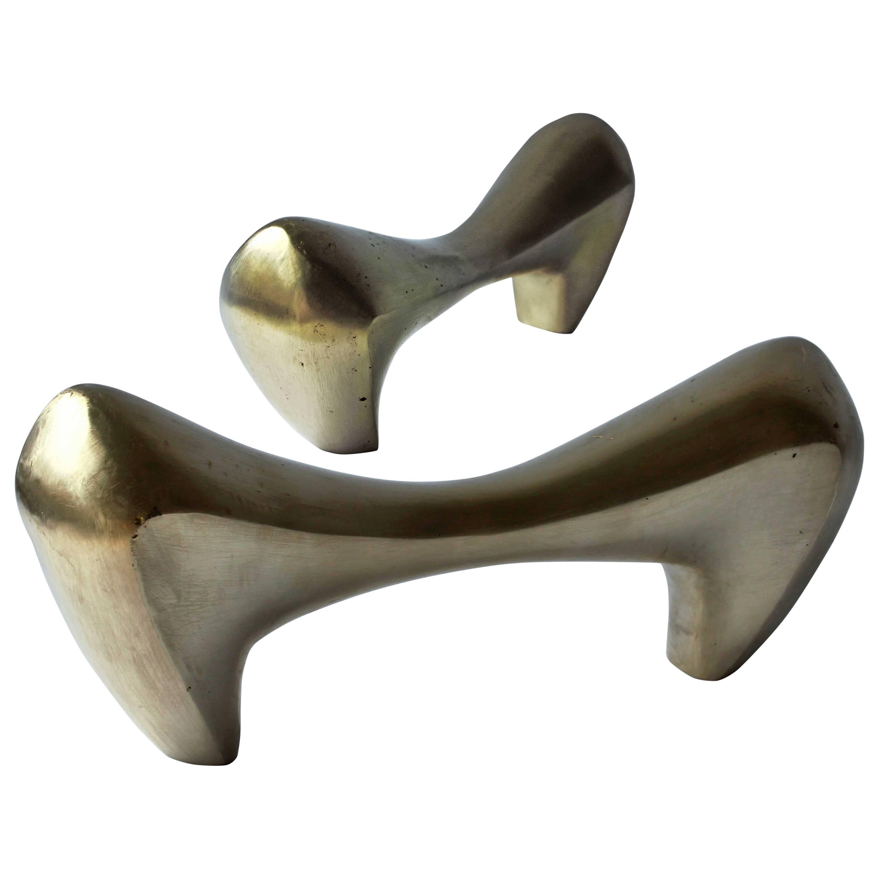Pair of Solid Brass Weights by A. Krzyżanowska, Editions Philolux, 2016 For Sale