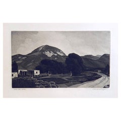 Charles Capps Pencil Signed Original Etching, 1947, "Into the Hills"