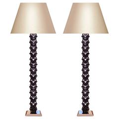 Faceted Dark Rock Crystal Floor Lamp 8
