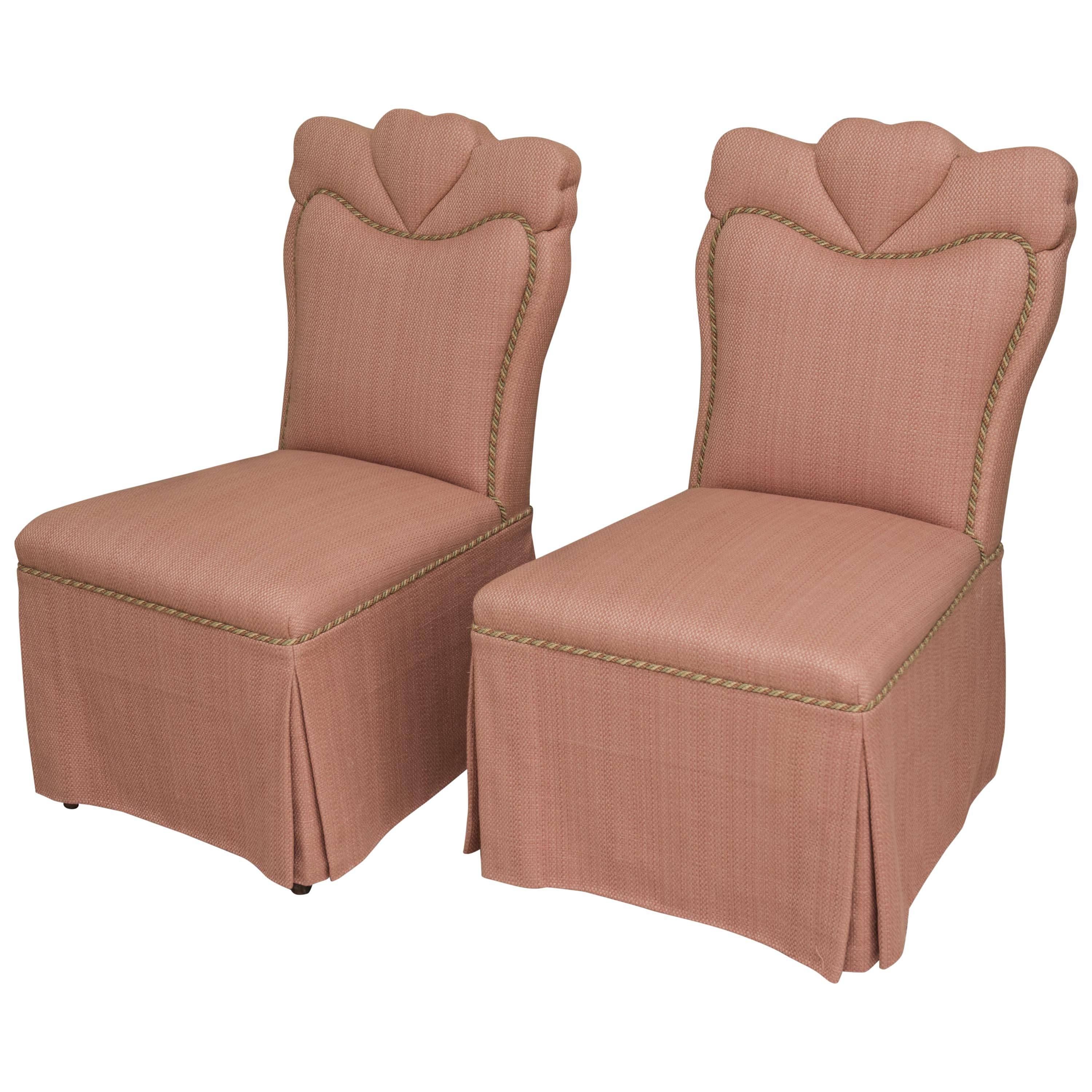 Pair of Sweetheart Salon Chairs For Sale