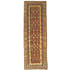 Antique Northwest Persian Oriental Rug, in Runner Size, with Geometric Design 8