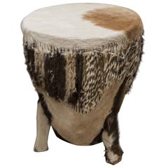 African Hide Side Table