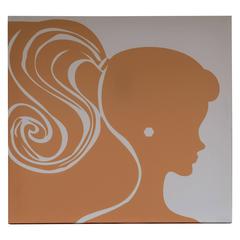 Barbie Inspired Silk Screen, Yellow Orange