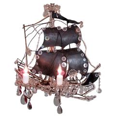 20th Century Italian Venetian Ship Chandelier with Tole Sails