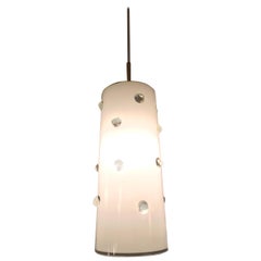 Lampe pendante en verre et laiton Vistosi