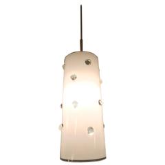 Vistosi Glass and Brass Pendant Lamp 1