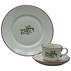 Vintage Gio Ponti Equestrian Dessert Set