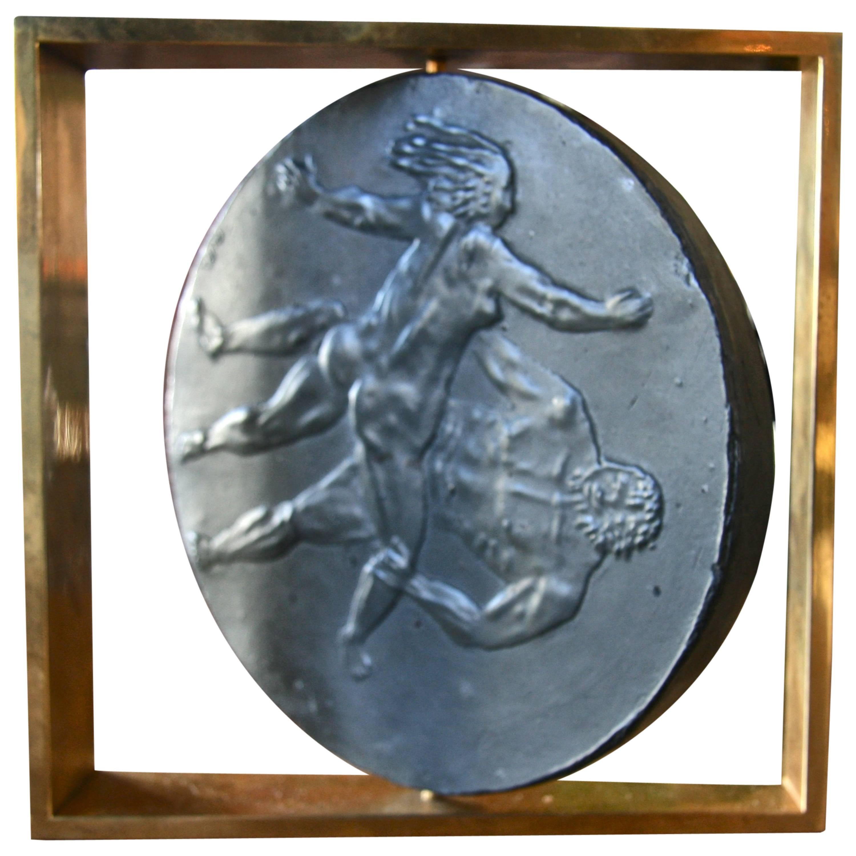 Italian Sculpture in Slate and Brass