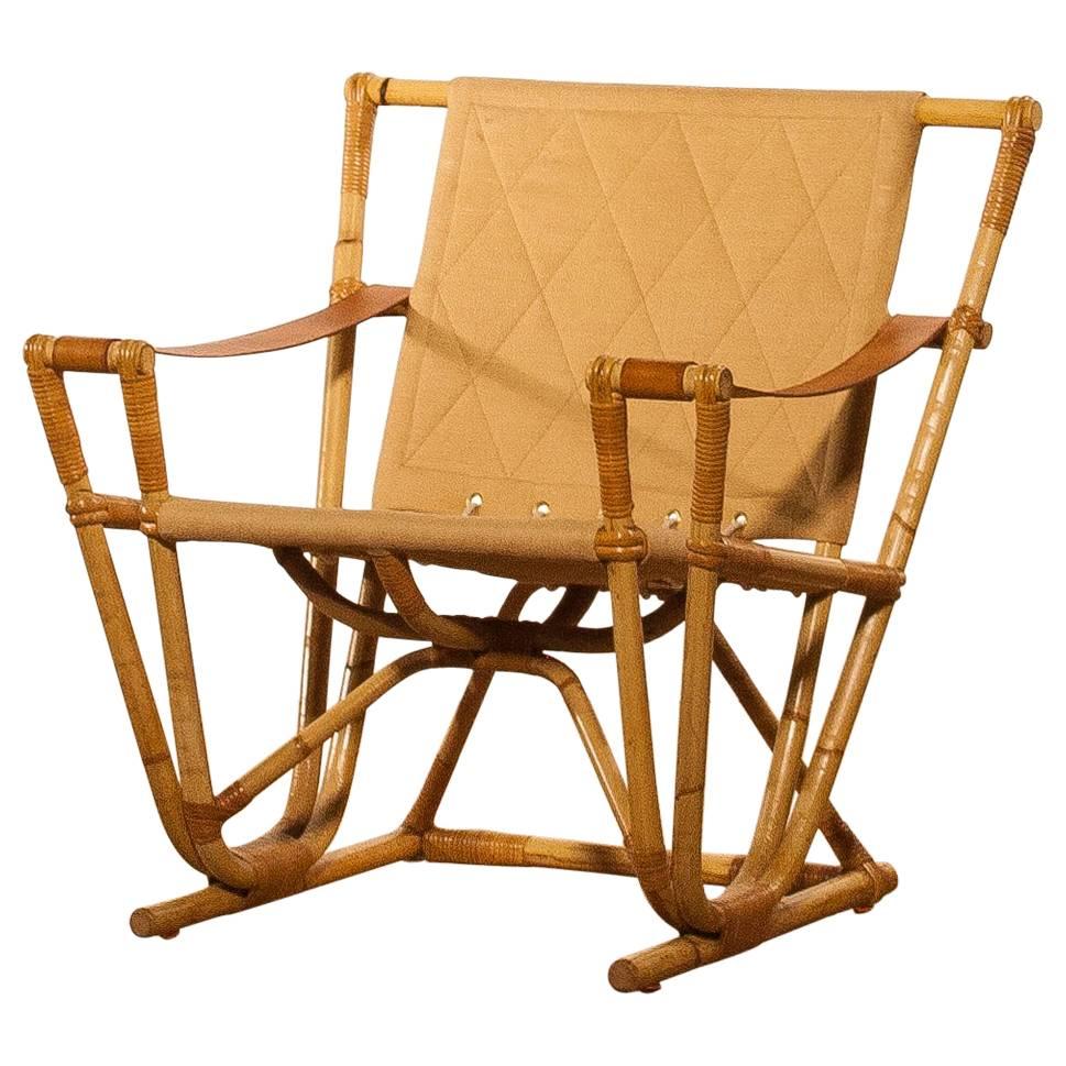 1950s Beautiful Bamboo Safari Chair