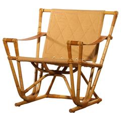 1950s Beautiful Bamboo Safari Chair
