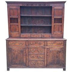 George II Period Mid-18th Century Antique Oak Dresser
