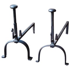 18th-19th Century French Firedogs, Andirons